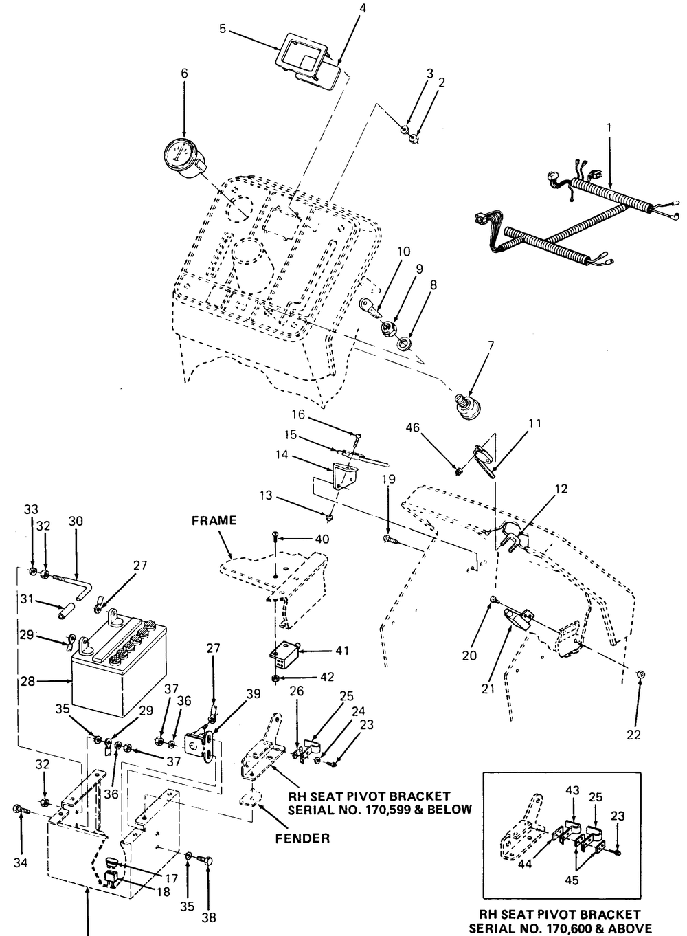 Electrical Diagram and Parts List for 1320 147008-207400-130232100-131232F100-139232100 Cub Cadet Lawn Tractor